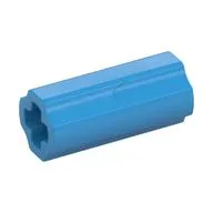 Technic Axle Connector Smooth [with x Hole + Orientation] / Dark Azure