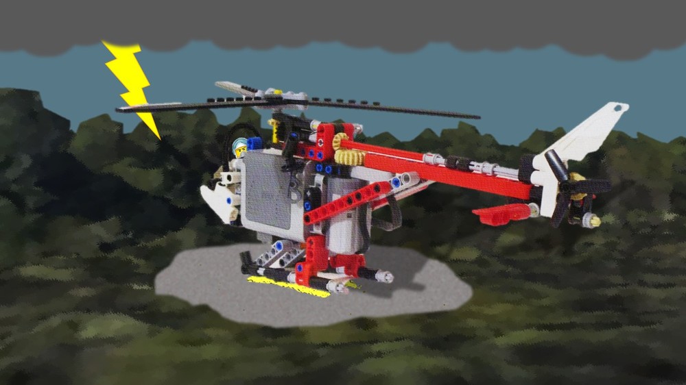 Lego 42092 almost alt. Motorized Old-Style Helicopter