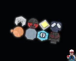 Johto Region Badges Collection