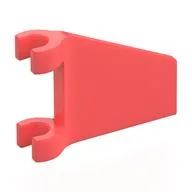 Flag 2 x 2 Trapezoid with Flared Area between Clips / Coral