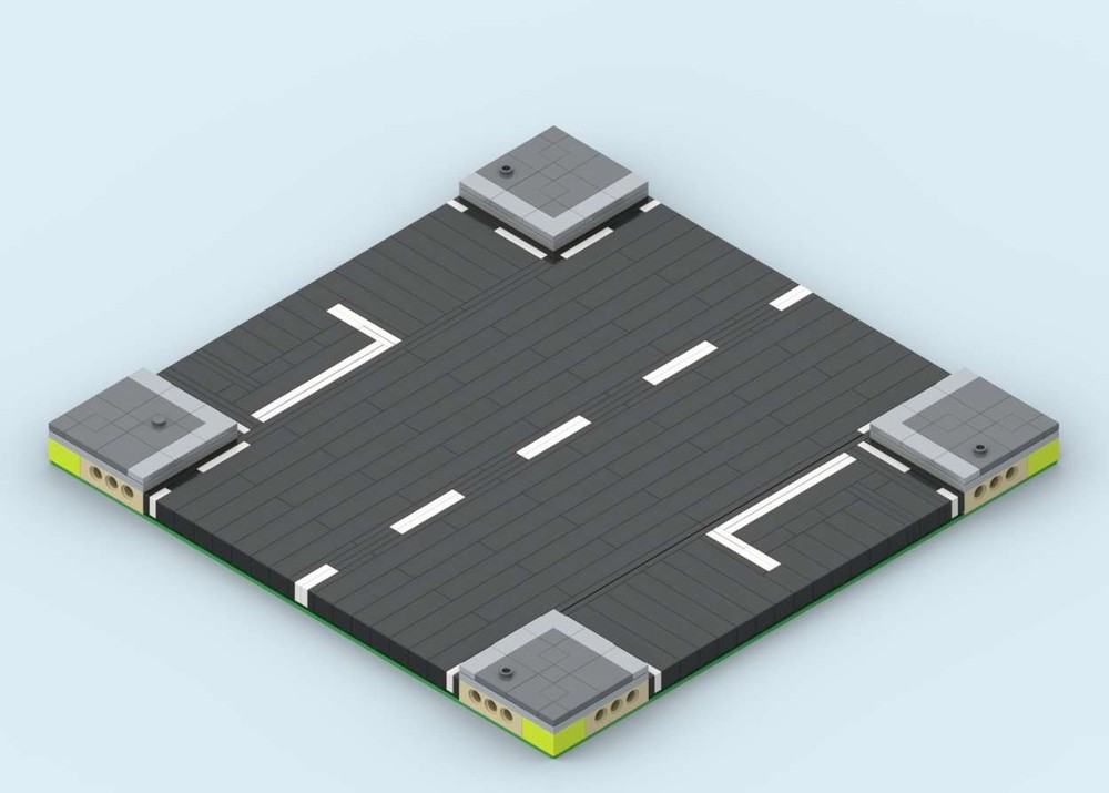 Lego MILS Road Intersection 20 Studs Wide