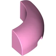 Brick Round Corner 3 x 3 x 1 No Studs / Bright Pink