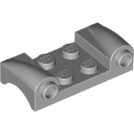 Lego Vehicle Body, Wheel Arch / Mudguard 2 x 4 with Headlights and Curved Fenders / Light Bluish Gray