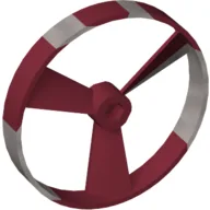 Large Figure Spinner / Propeller without Code, Marbled Pearl Light Gray Pattern (Rhotuka) / Dark Red