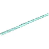 Hose, Ribbed 7mm D. 18L / 14.4cm / Trans-Light Blue