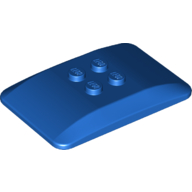 Lego Brick Curved 6 x 4 x 2/3 Quad Curved with 2 x 2 Studs / Blue