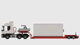 Lowboy container trailer