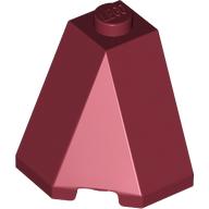 Lego Brick Wedged, Sloped 65° 2 x 2 x 2 Corner / Dark Red