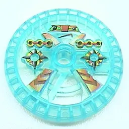 Technic Disc 5 x 5 Notched, Blazooka / Trans-Light Blue