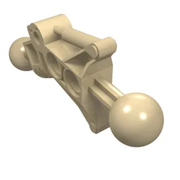 Large Figure Skeletal, Limb, Angular with 2 Ball Joints, and 2 Holes (Toa) / Tan