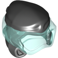 Lego Wrap with Diving Mask, Trans-Light Blue Pattern / Black