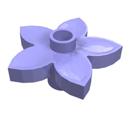 Duplo Plant, Flower with 1 Top Stud / Medium Violet