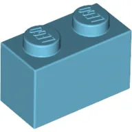 Brick 1 x 2 / Medium Azure