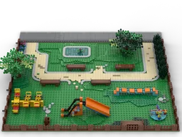 Minifig scale modular park