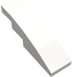 Brick Curved 4 x 1 No Studs [Stud Holder with Asymmetric Ridges] / Very Light Bluish Gray