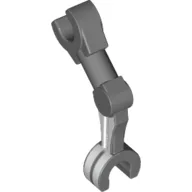 Arm Mechanical [2 Clips at 90°] with White Pattern on Left / Dark Bluish Gray