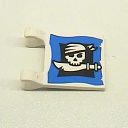 Flag 2 x 2 Square with Skull and Cutlass Print
