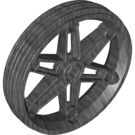Lego Wheel 61.6 x 13.6 Motorcycle / Pearl Titanium