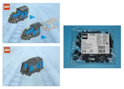 Small Train Engine with Tender Black