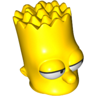 Lego Minifig Head Special, Simpsons Bart Simpson - Eyes Looking Left / Yellow