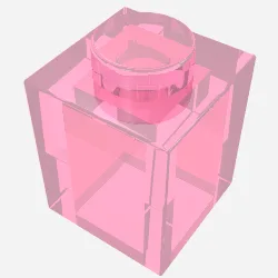 Brick 1 x 1 / Glitter Trans-Dark Pink