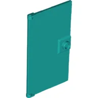Door 1 x 4 x 6 Smooth with Chamfered Handle Plinth / Dark Turquoise