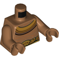 Lego Torso, Bare Chest, Gold Tribal Belt, Necklace print, Medium Nougat Arms, Medium Nougat Hands / Medium Nougat