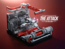 PiXEL-DANs DEATH STAR 2 ATTACK + FREE MICRO X WING - A Micro Size Diorama - UCS