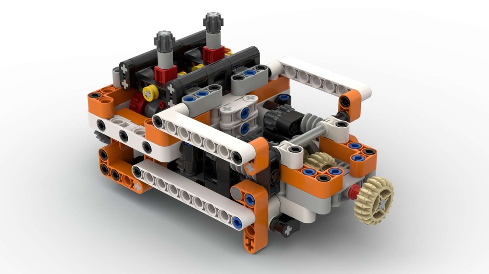Lego 8 Speed Geabox Using just 2 Levers