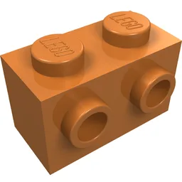 Brick Special 1 x 2 with 2 Studs on 1 Side / Medium Nougat