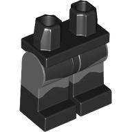 Lego Hips with Dark Bluish Gray Legs and Black Boots Pattern with Black Robe print / Black