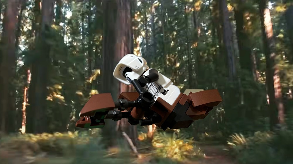 Lego 74-Z Brown Speeder Bike