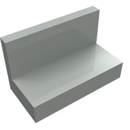 Panel 1 x 2 x 1 [Square Corners] / Light Gray