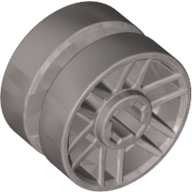 Lego Wheel 14mm D. x 9.9mm with Centre Groove, Fake Bolts and 6 Spokes / Flat Silver