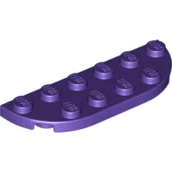 Plate Round Corners 2 x 6 Double / Dark Purple