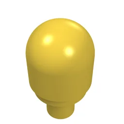 Light Cover 1 x 1 Round with Internal Bar / Bionicle Barraki Eye / Yellow