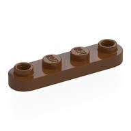 Lego Plate Special 1 x 4 Rounded with 2 Open Studs / Reddish Brown