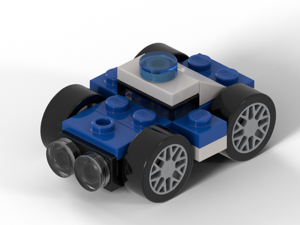 Lego Smallest drivable Police Car with rubber tyres