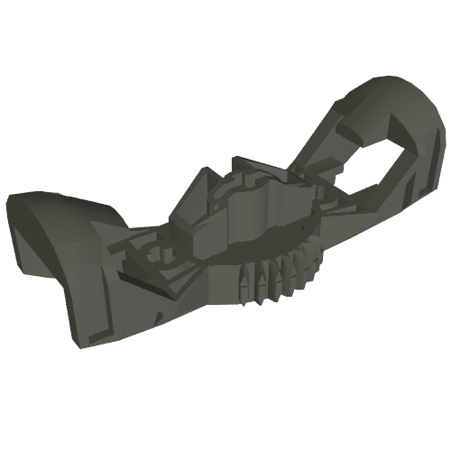 Lego Large Figure Skeletal, Torso with Gear 7 Tooth and 3 Axle Holes / Dark Gray