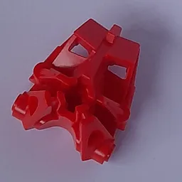 Large Figure Head Connector Block 3 x 4 x 1 2/3 / Red