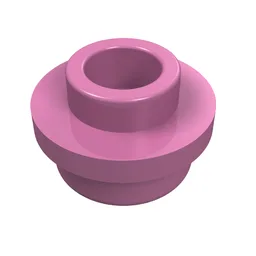 Plate Round 1 x 1 with Open Stud / Dark Pink