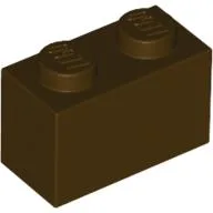 Brick 1 x 2 / Dark Brown