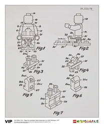 Australian Patent LEGO Minifigure 1977