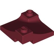 Lego Brick Curved, Internal Double, 3 x 3 with 1/3 Inverted Cutout, Corner / Dark Red