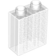 Lego Duplo Brick 1 x 2 x 2 / Glitter Trans-Clear