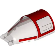 Windscreen 7 x 4 x 2 Round with Handle with Red Cockpit Print
