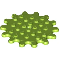 Plate Special 6 x 6 Splat Gear, 14 Teeth / Lime