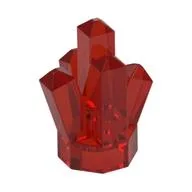 Rock 1 x 1 Crystal 5 Point / Trans-Red