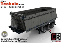 Custom RC tipping semitrailer - grey