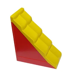 Duplo Roofpiece Slope 50 2 x 4 Yellow Shingles / Red